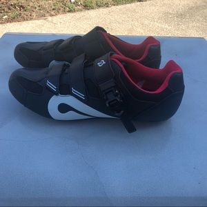Peloton Black and Red Athletic Shoes